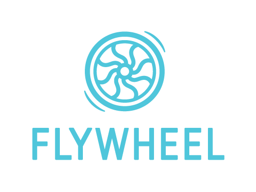 flywheel logo vert blue